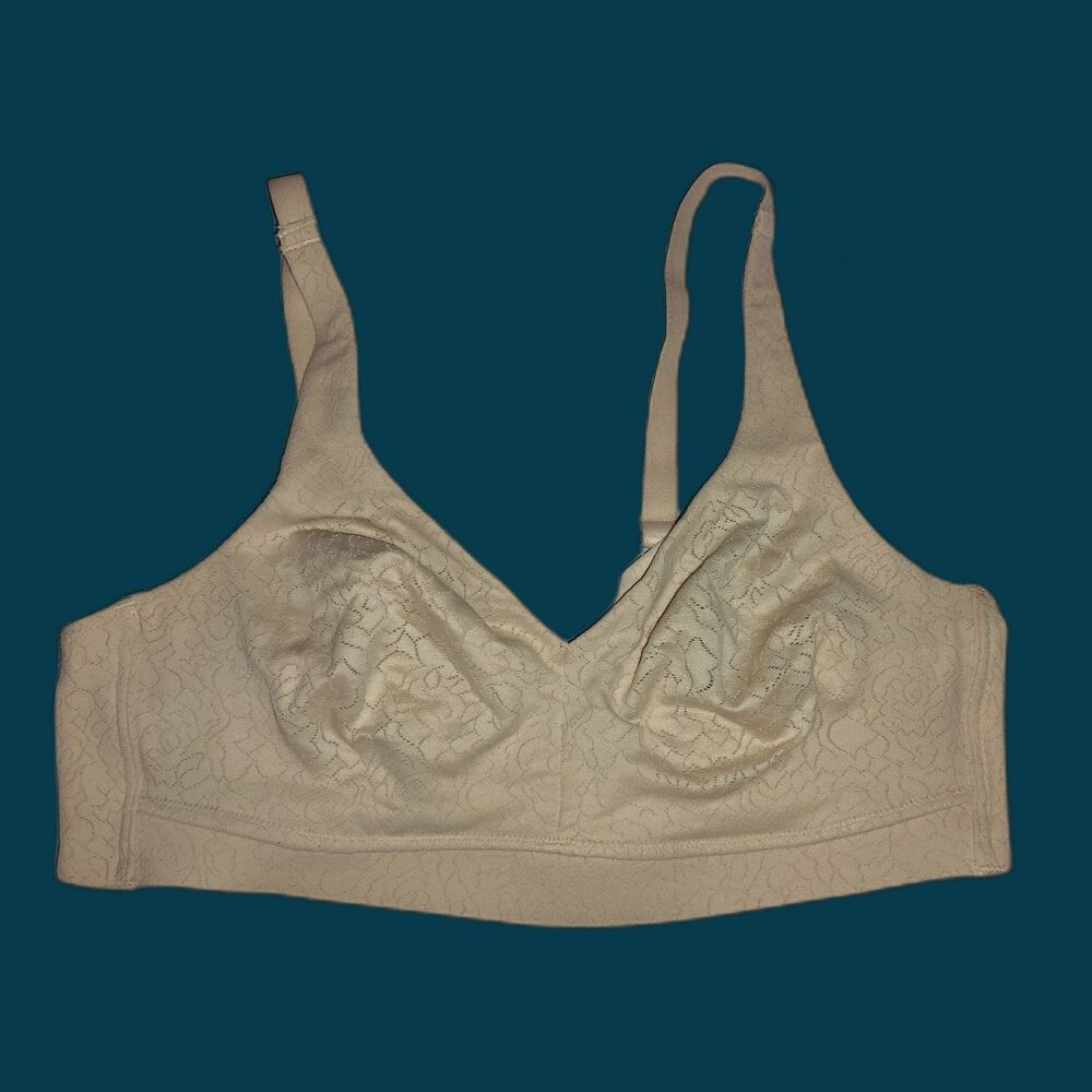 Wacoal Inside Job Wireless Bra Size 38C Unlined Full Coverage Sand Post Surgery